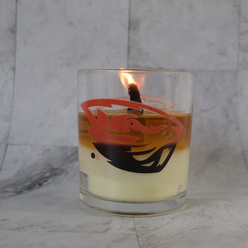 Color Changing! Oregon State Beavers NCAA ThermoH Logo Candle Sunkiss Unlimited